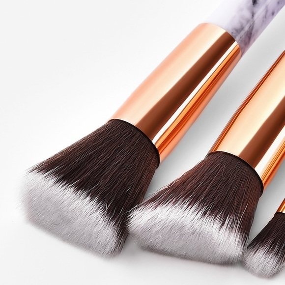 10 makeup brushes white marble print - Picture 2 of 4